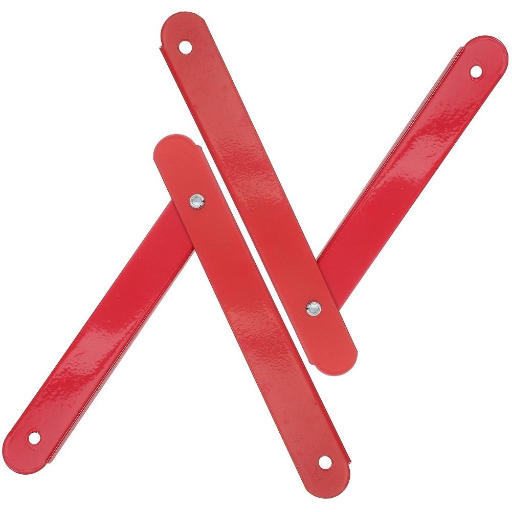 2pcs Aluminium Ladder Hinge Replacement Kit With Red Pull Rod For Loft And Folding Ladder Repair Home Hardware