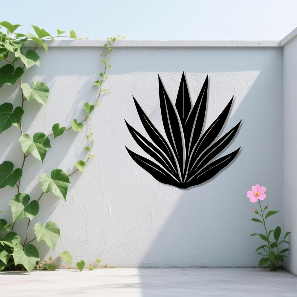 1pc Agave Metal Wall Art Sculpture Mural Plant Decor Weather Resistant Home Gift