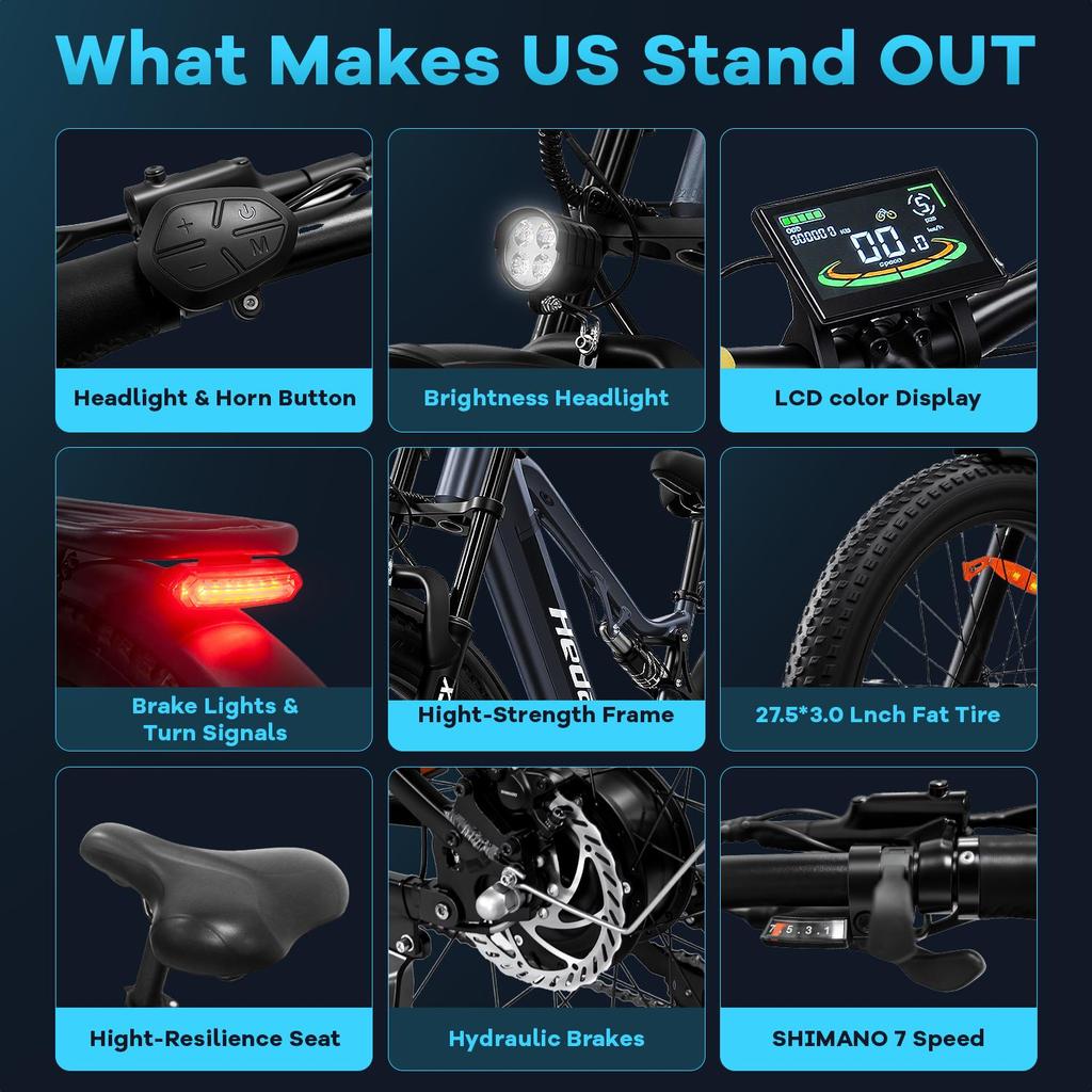 E-Bike TX29 2000W Doppelmotor 48V 19,2AH Akku, stoßdämpfender Rahmen aus Aluminiumlegierung, 27,5-Zoll Feinstreifenreifen, elektrisches Fahrrad für den urbanen Pendelverkehr.