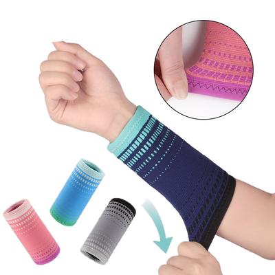 1Pair Knitted Compression Sports Wrist Brace Long Elastic Breathable Support Basketball Volleyball Gym Fitness Workout