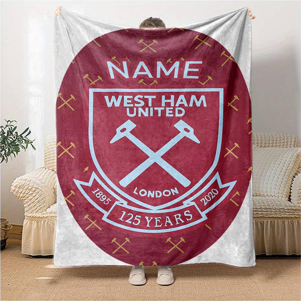 Custom Name Getafe FC Crest Blanket for Couch & Bed, Plush Cozy Fuzzy Blanket Super Soft & Warm Blankets for Fall and Winter. 0908249