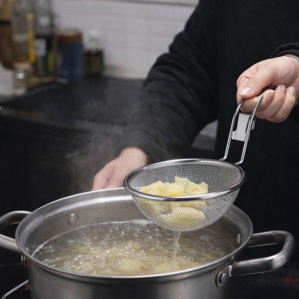 Wall-mounted Frying Filter Basket Stainless Steel Hot Pot Strainer  Noodle Preparation