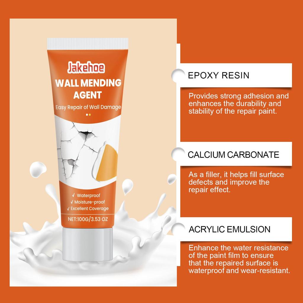 100g Zestaw do naprawy ścian Dziura w ścianie Odwarstwianie Łatka naprawcza Pęknięty Gwóźdź Oczy Łatka na ścianę