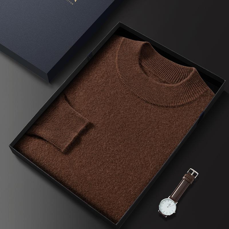 New first-line ready-to-wear semi-turtleneck cashmere sweater light luxury pullover sweater wool