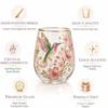 Transparent Garden Glass Tea Cup Gold Rimmed Milk Decorative Tumbler Hummingbird Joy Tea Cup