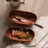 New Japanese Style Boat-Shaped Serving Bowl Rectangular Handmade Boat Shaped Tray Durable Decorative Salad Bowls Household