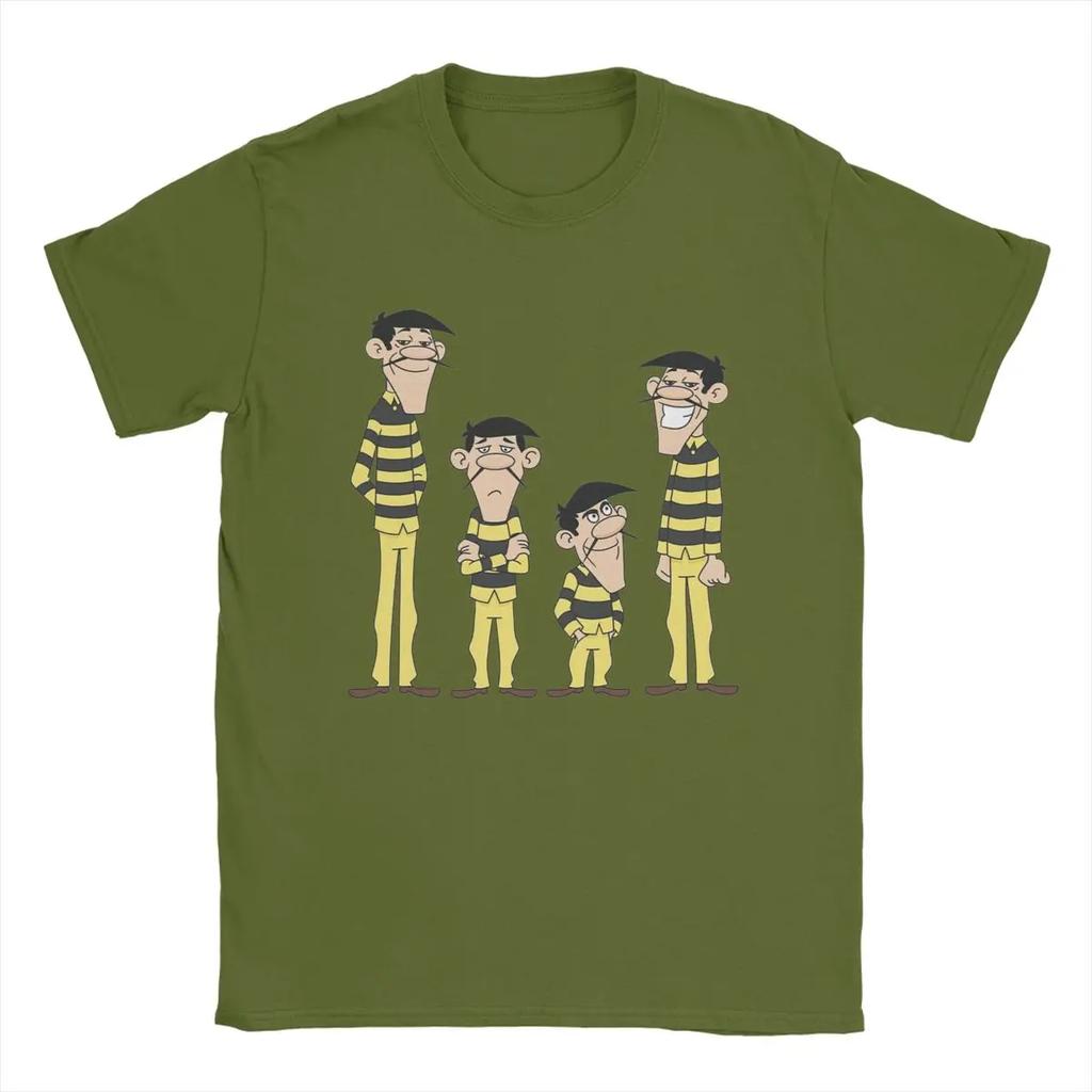 The Daltons Lucky Luke Men T Shirt Novelty Tees Short Sleeve Round Neck T-Shirts 100% Cotton New Arrival Clothing