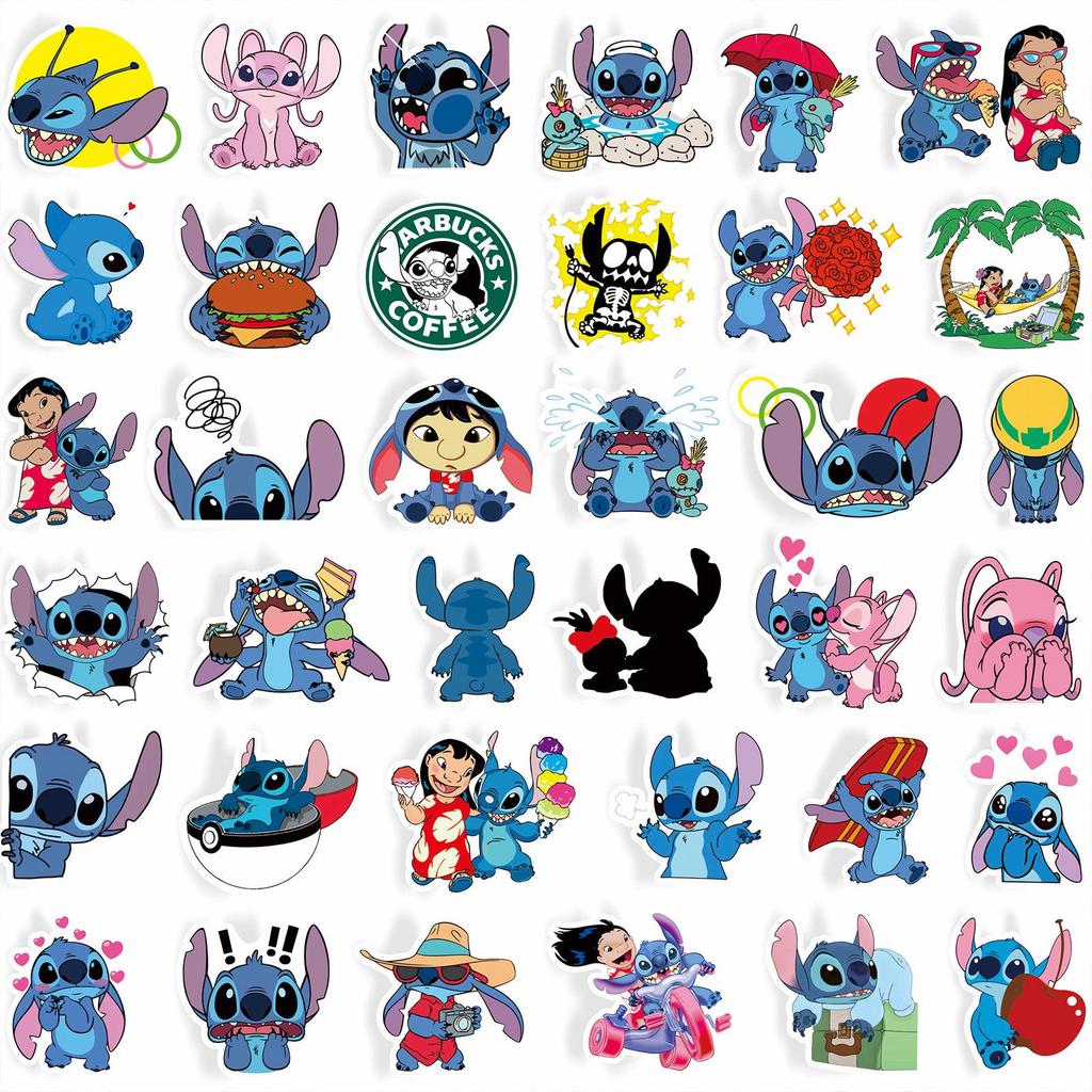 100 Cute Cartoon Stitch Stickers for DIY Notebooks, Phone Cases, and Journals