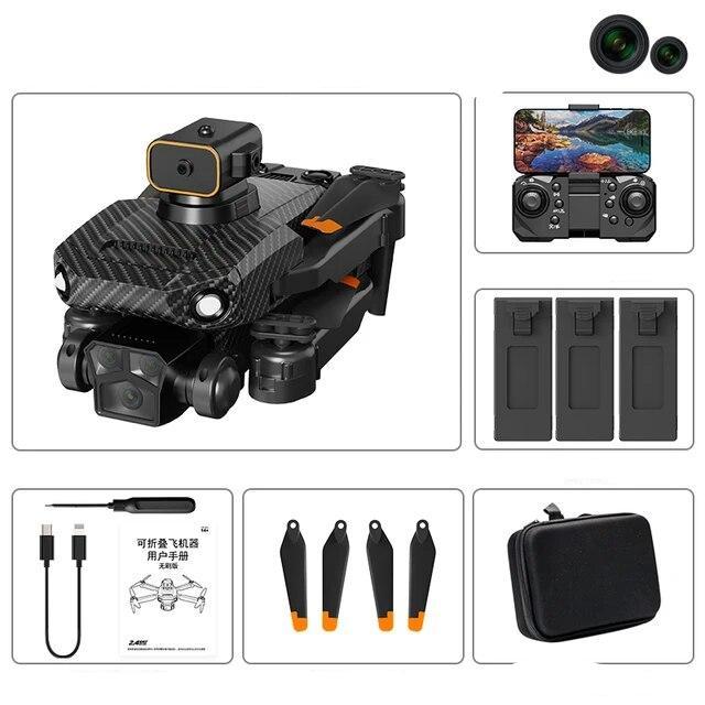 Nieuwe P8 Pro Borstelloze Drone Obstakel Vermijding ESC Dubbele HD Camera WIFI FPV Opvouwbare Quadcopter Cadeau Speelgoed voor Kinderen