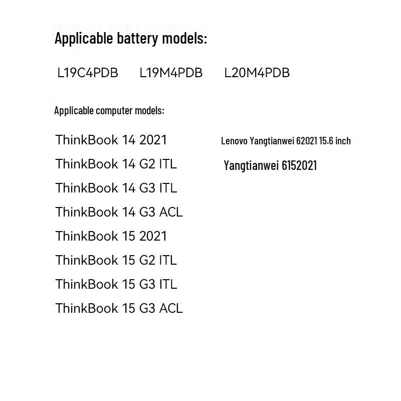 llano Replacement Laptop Battery for Lenovo ThinkBook 14/15