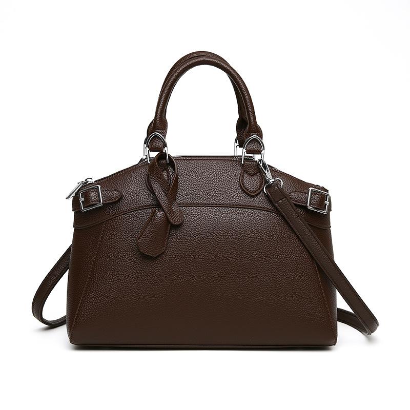 

Women S Bag Large Capacity High Sense Versatile Retro Casual Fashion Trend Simple Commuter Handbag темно-коричневого кольору