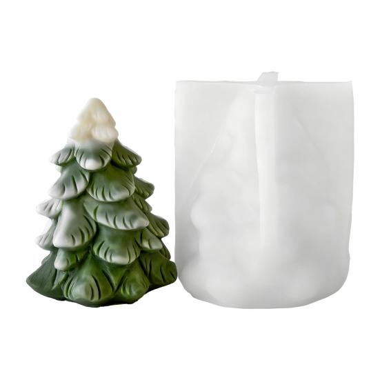 Christmas Tree Silicone Mold Handmade Aroma Candle Soap Resin Polymer Clay Mold Reusable DIY Holiday Craft Supplies