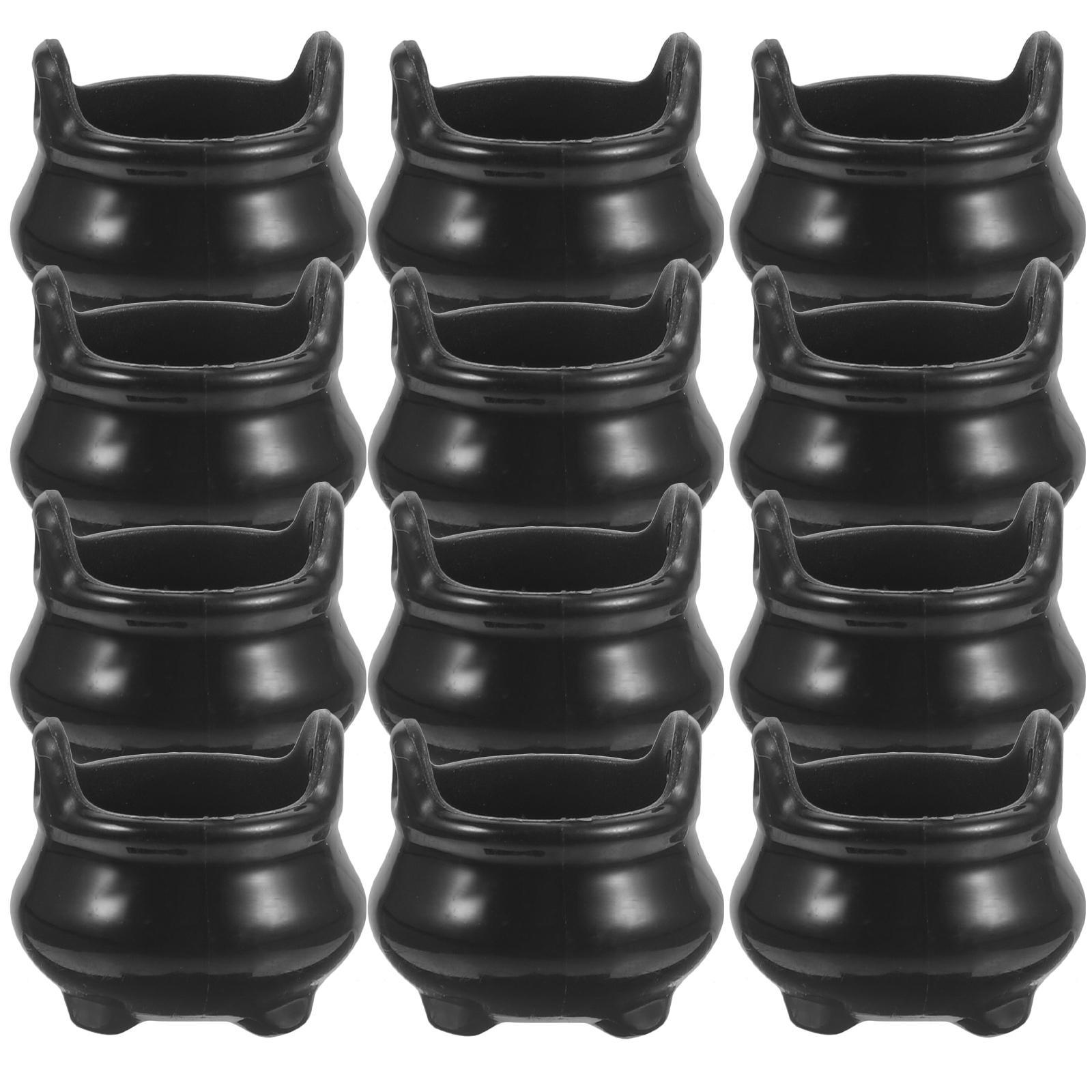 24pcs Halloween Witch Cauldron Decoration,Mini Black Plastic Witches Cauldron,Pumpkin Treat Bucket,Candy Basket,Trick Or Treat