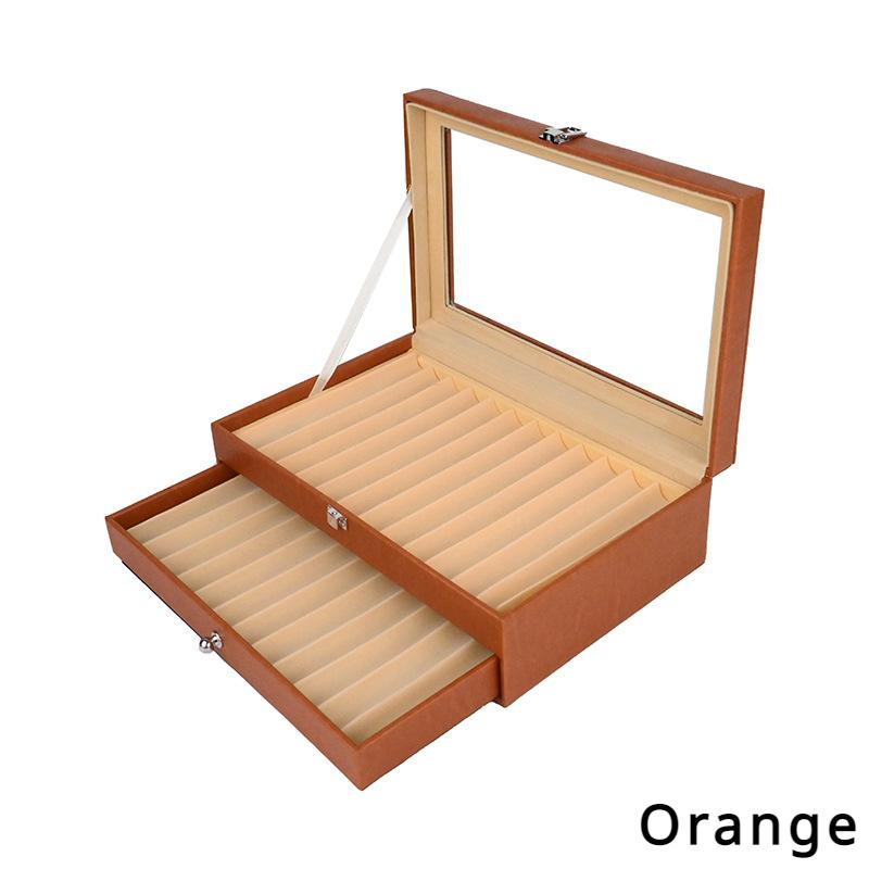 Leren Vulpen Display Case 1~3 Laags 12/24/36 Sleuven Organizer Verzamelaar Doos Schrijfwaren School Kantoor Zakelijke Benodigdheden