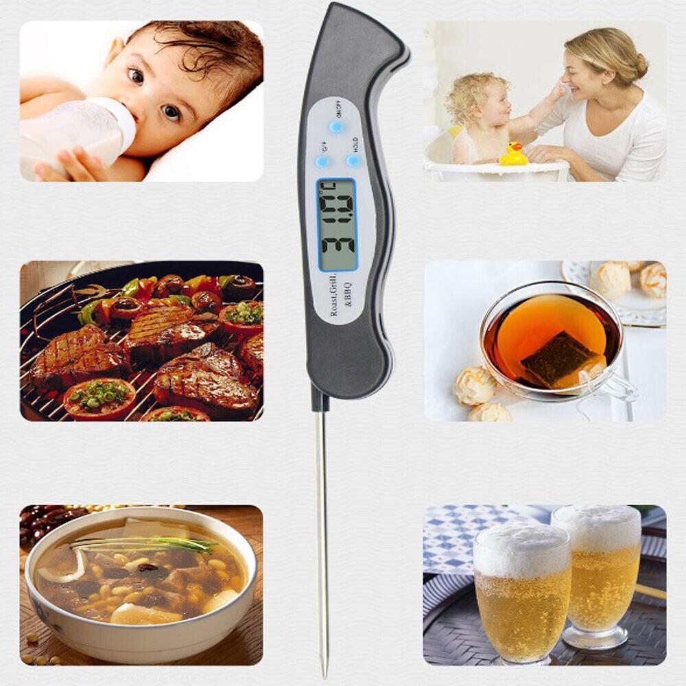 Food Thermometer Digital Food Cooking BBQ Meat Fork Barbecue Probe Wireless Meat Foldable Thermometer