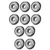 10pcs F608Z Shielded Steel Flanged Miniature Ball Bearings 8*22*7mm
