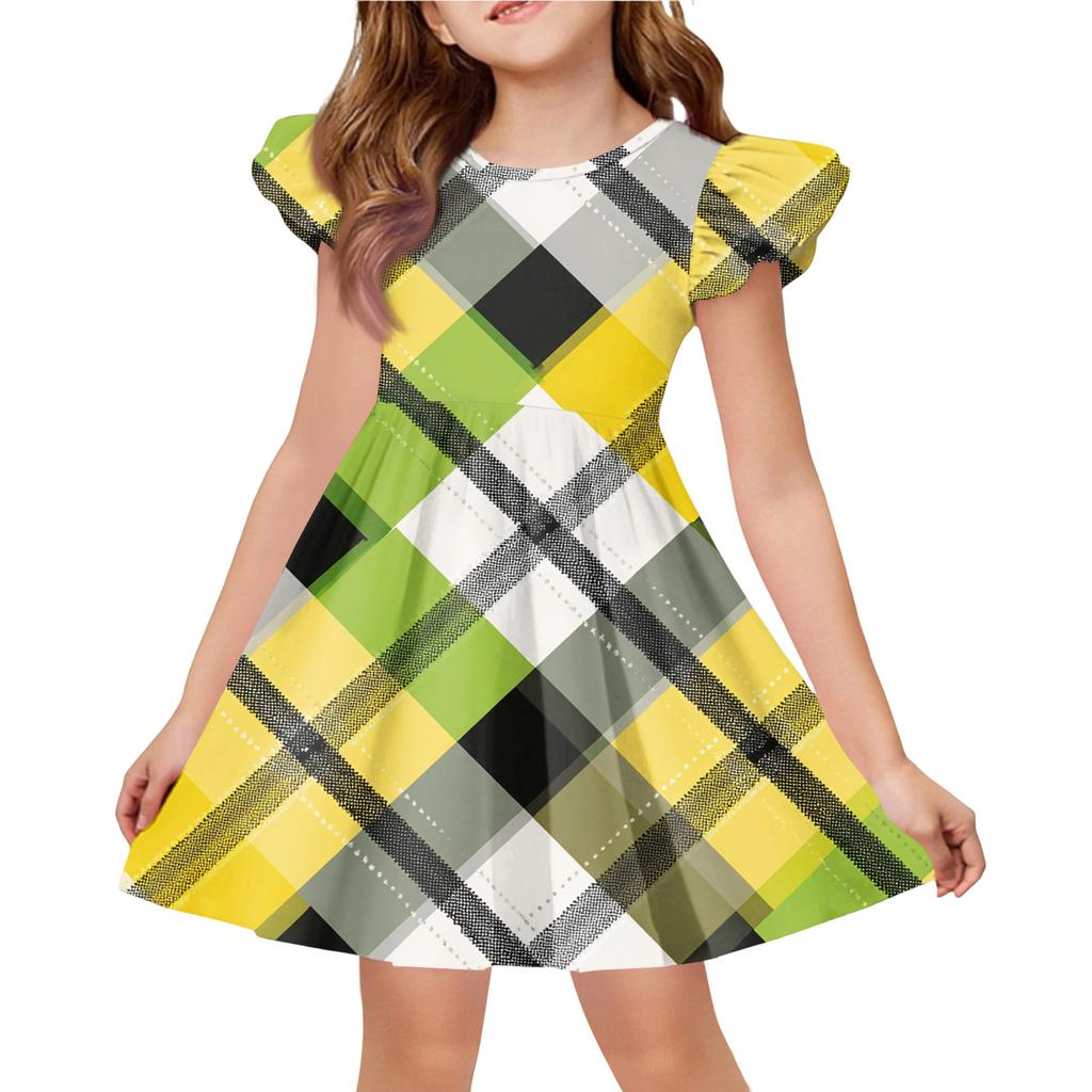 Girls' Summer Princess Dress - A-Line T-Shirt Dress St. Patrick's Day