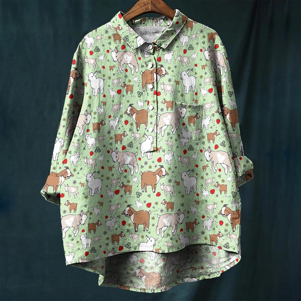 2025 European & American Casual Holiday Long-Sleeve Hawaiian Print Shirt