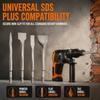 4pcs Round Shank Chisel Bit Set SDS Plus Shank Electric Hammer Bit  For Concrete Structure