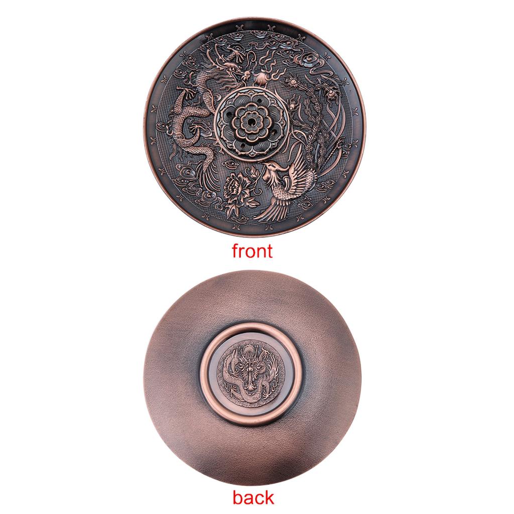 Zinc Alloy Incense Stick   Holder Dragon Pattern   Plate for Bedroom Temple Bronze