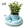 Artistic Desktop Planter 3D Printed Succulents Planter, Creative Mini Flower Pot with Sculptural Design, Small Desk Decor for Office Bedroom