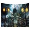 Halloween Tapestry Castle of the Night Cemetery Tapestry Hippie Tapestry Wall Hanging for Bedroom Dorm Living Room Home Decor