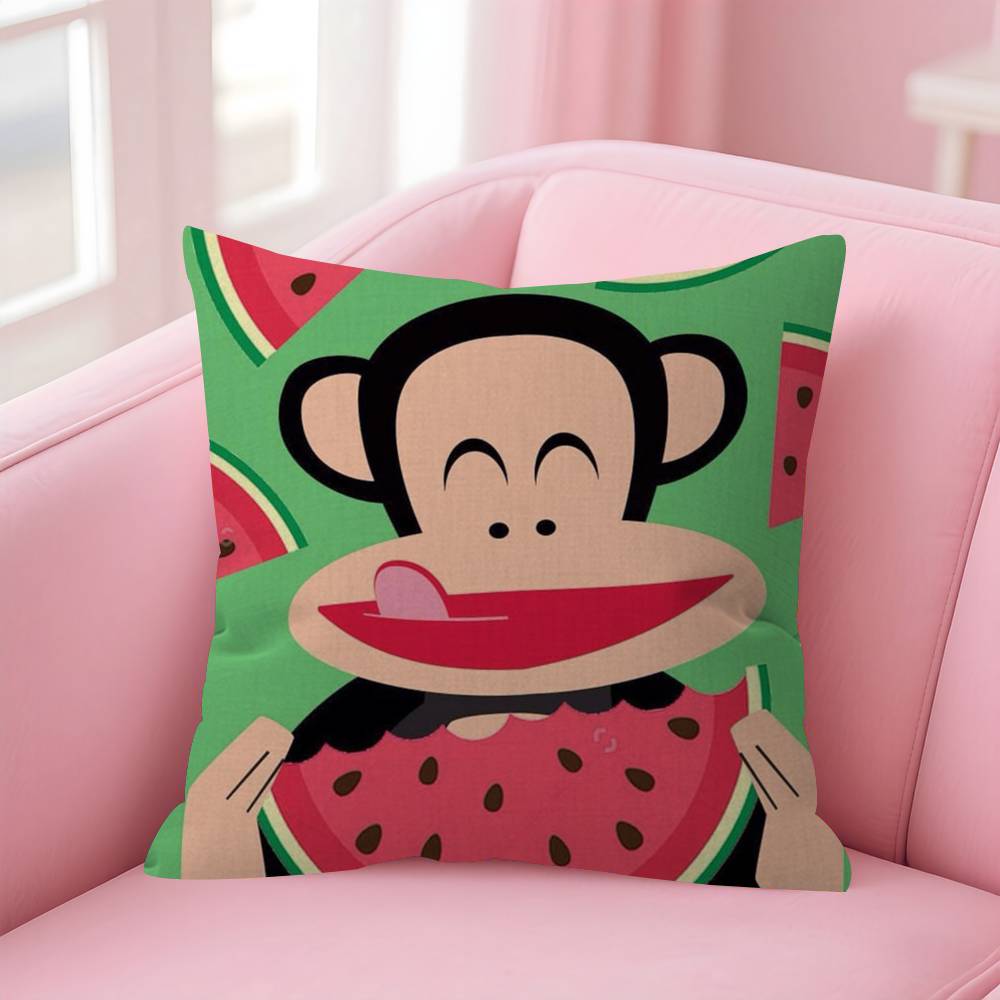 Cartoon PPaul LOGO Frank Monkey Pillowcase Toon Gift Cushion Cover Bedroom Home Sofa Chair Seat Decor Pillow Case