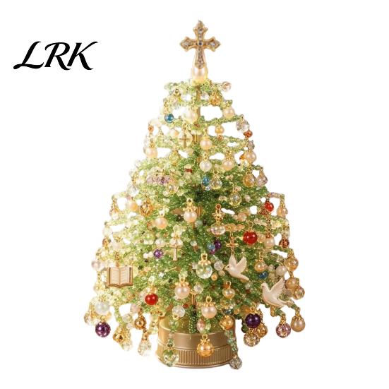 Kerstboom Kralen Knutselen DIY Handgemaakt Kralen Mini Tafelblad Kit, Kristallen Kerst Feestelijke Bureau Decoratie Set, Ornament voor Plank Openhaard Decoratie, Vakantie