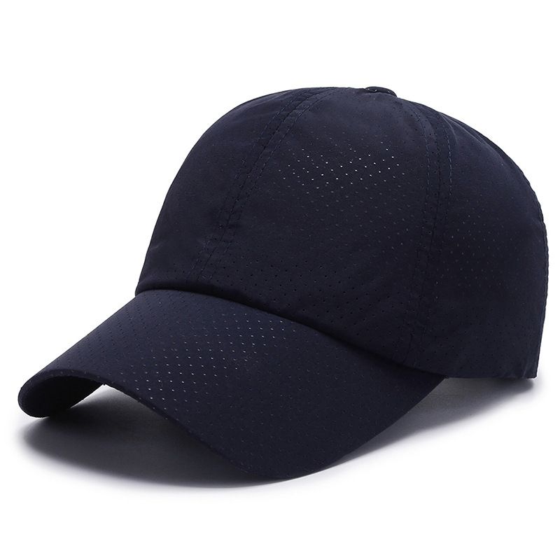 

Quick-Drying Cap Breathable Sports Hat Men s Summer Peaked Cap Outdoor Sun Hat Sun Protection Lightweight Cycling Baseball Cap Women Navy Adjustable free size