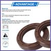 Oil Seal Seal Ring Rotary Shaft Seal FKM Rubber 28x40x7mm Brown 2 Pcs New