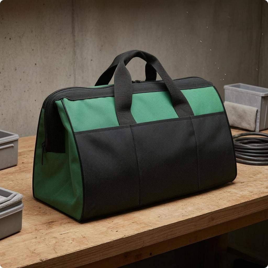 Oxford Cloth Tool Bag Organized Storage Rectangular Wide Opening for Repair Work, Workshop