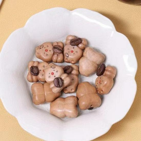Pfirsichholz Kaffeebohne Teddybär Herz Perlen Kollektion für DIY Schmuck