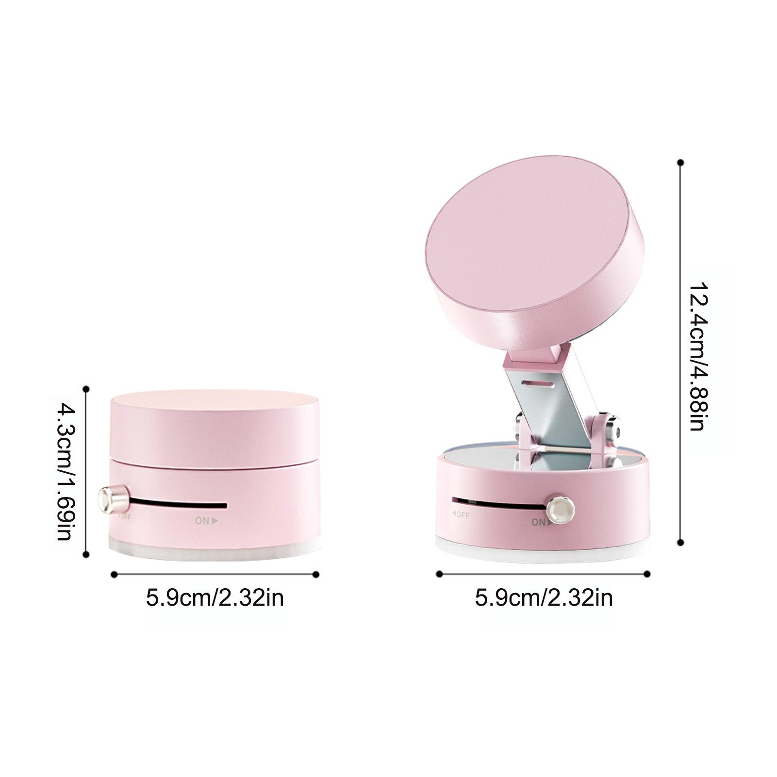 

Vacuum Suction Cup Magnetic Car Phone Holder Double-Sided Foldable Magnetic Auto Phone Bracket For Car Interior Accessories розовый