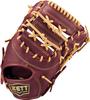 ZETT Soft Steer First Base Mitt for Bordeaux Brown X Pastel Brown BRFB35513F Left-Handed Throwers, (4032)