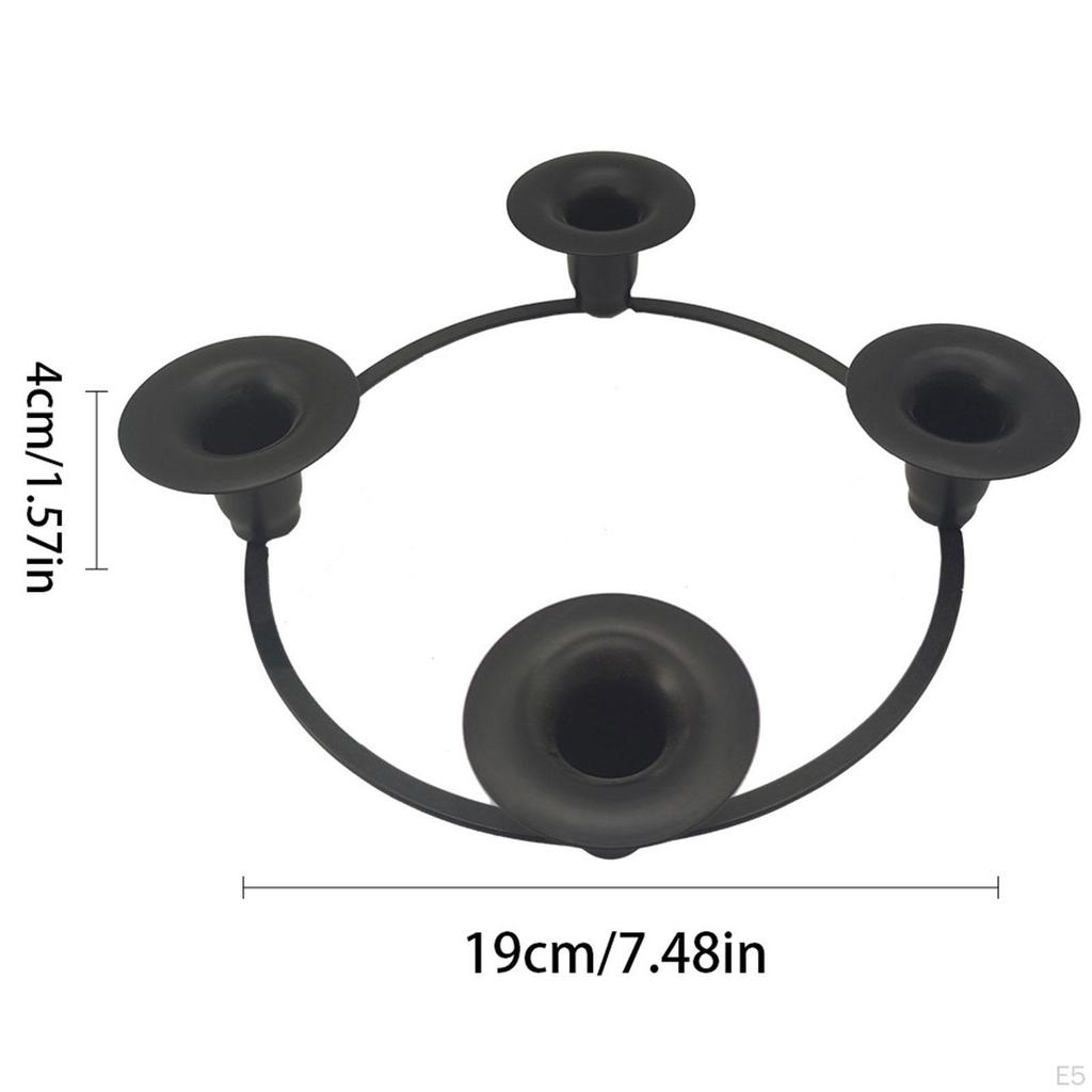 4 Cup Candle Holder Stand Birthday Gift Tea Table Ornament Iron for Office