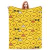 Cute Little Yellow Duck Blanket Rubber Duck Pattern Flannel Blanket Children'S Blanket Living Room Nap Small Blanket