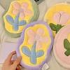 Highly Absorbent Floral Hand Towel Gentle Plush Fabric Hanging Towel Quick Drying For Sensitive Skin Households