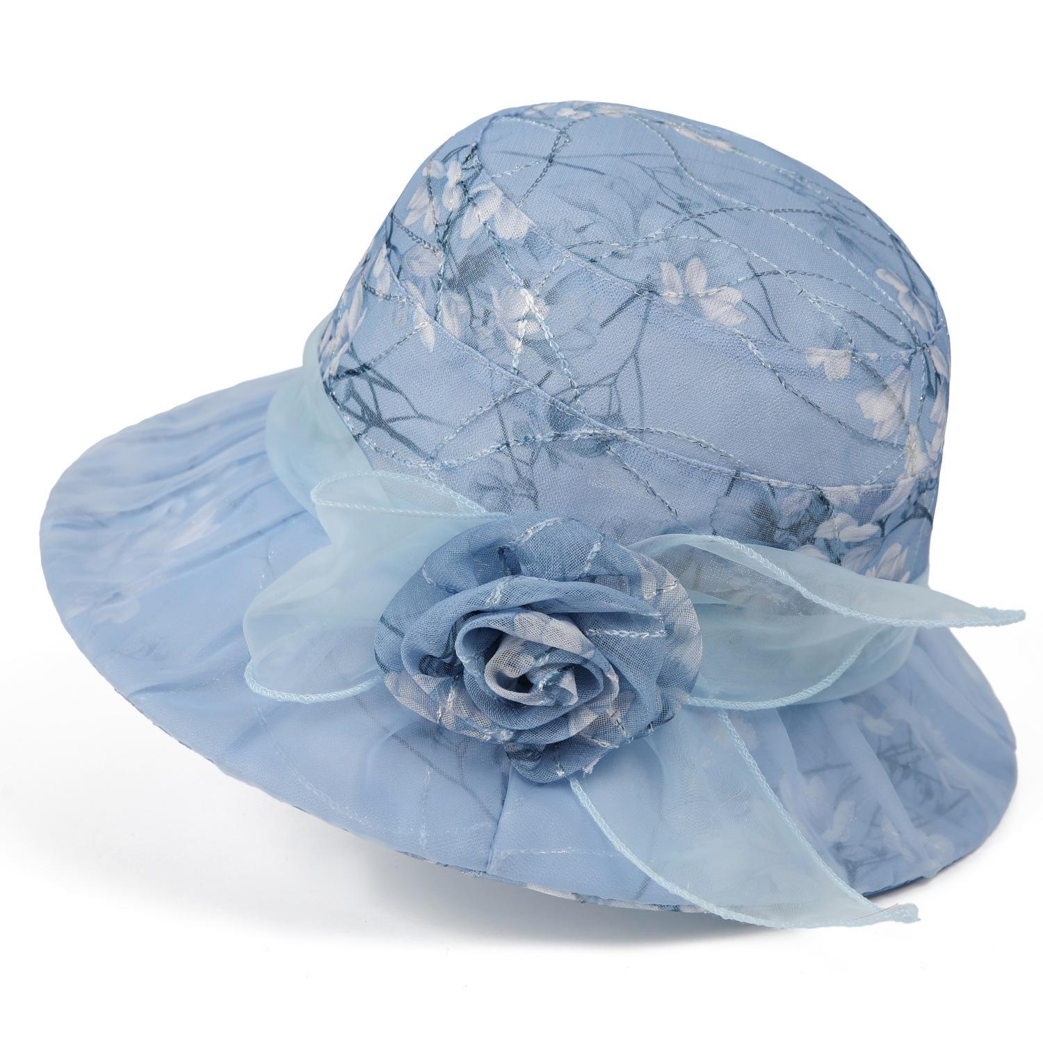

Mom hat female spring summer sun hat outdoor sun protection hat foreign gas bucket hat middle-aged and elderly cool hat grandma basin hat M（56-58cm） синий