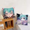 Anime virtual Idol H-Hatsune Girl M-Miku cushion cover Living Room Headboard Office Bedroom Cushion Sofa Nap Time Pillow Case