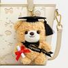 Doctoral Cap Graduation Teddy Bear Keychain - 15cm Plush Pendant Gift