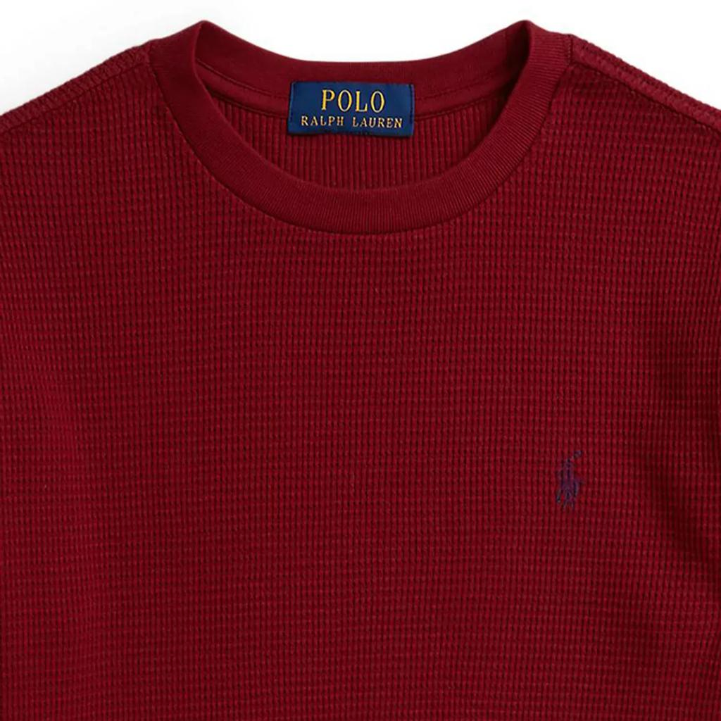 Polo Ralph Lauren Sweatshirt FW25 Cotton Waffle Long Sleeve Crew Neck Kids Kids sweatshirt 323920629-011