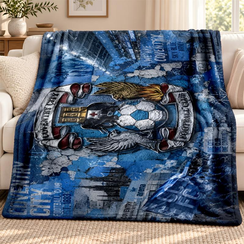 Coventry City F.C. blanket Flannel Blanket Soft Cozy Plush Throw for Sofa Bed Lightweight Home Decoration Outdoor camping