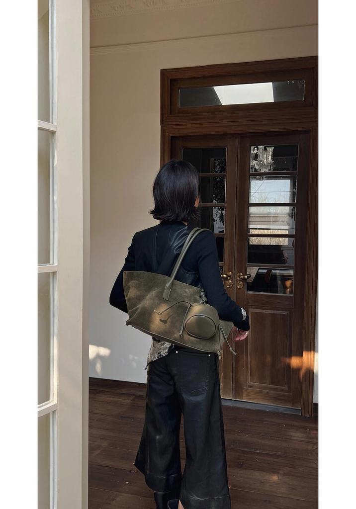 Duoduo Frosted Leather Tote Bag - New Styles, Simple, Large Capacity Shoulder Bag