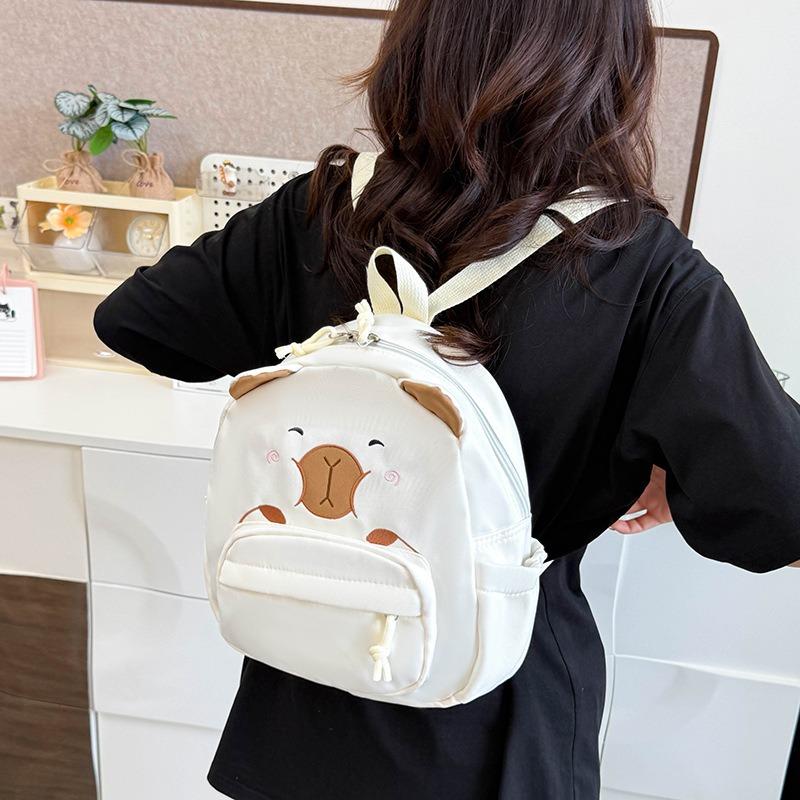 Niedlicher Capybara-Schulranzen für Mädchen, Grundschülerinnen, lässiger Rucksack für Soft Girls, vielseitiger Reiserucksack