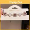Vintage Artificial Pearl Pendant Bracelet With Rhinestone Embellishments For Womens Fashion Jewelry