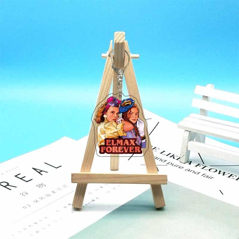 For Stranger Things Mike D'artagnan Eleven Robin Hopper Joyce Acrylic Keychain Custom Cartoons Cute Backpack Accessories Gift