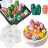 3D Succulent Kit Silicone Candle Mold DIY Cactus Lotus Rose Crafts Making Soap Plaster Resin Chocolate Baking Molds Home Decor