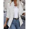 Damenbekleidung Beliebte Wintermode Einfarbig Stehkragen Zweireihig Strickjacke Jacke Damen Blazer