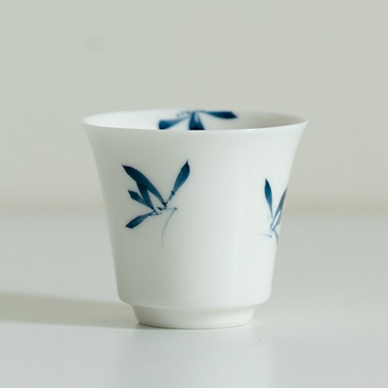 

1 шт. Китайская ручная роспись Керамическая чайная чашка Ручная работа Чайная пиала Фарфоровая чашка для чая Бытовая посуда для чая Персональная чашка для медитации 40 мл 5x4.4ccm 40ml