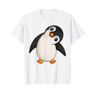 Penguin Lovers Girls Kids Unisex T Shirt Vintage Graphic Homme Stretched Breathable Streetwear Top For Everyday Wear